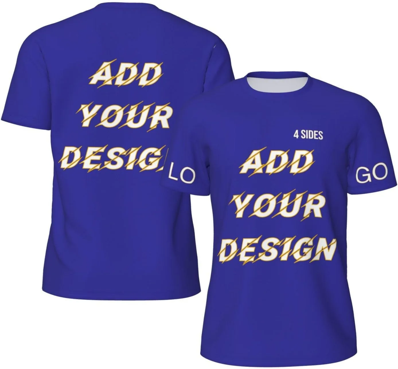 

Футболка мужская Custom T Shirts с принтом на 4 сторонах