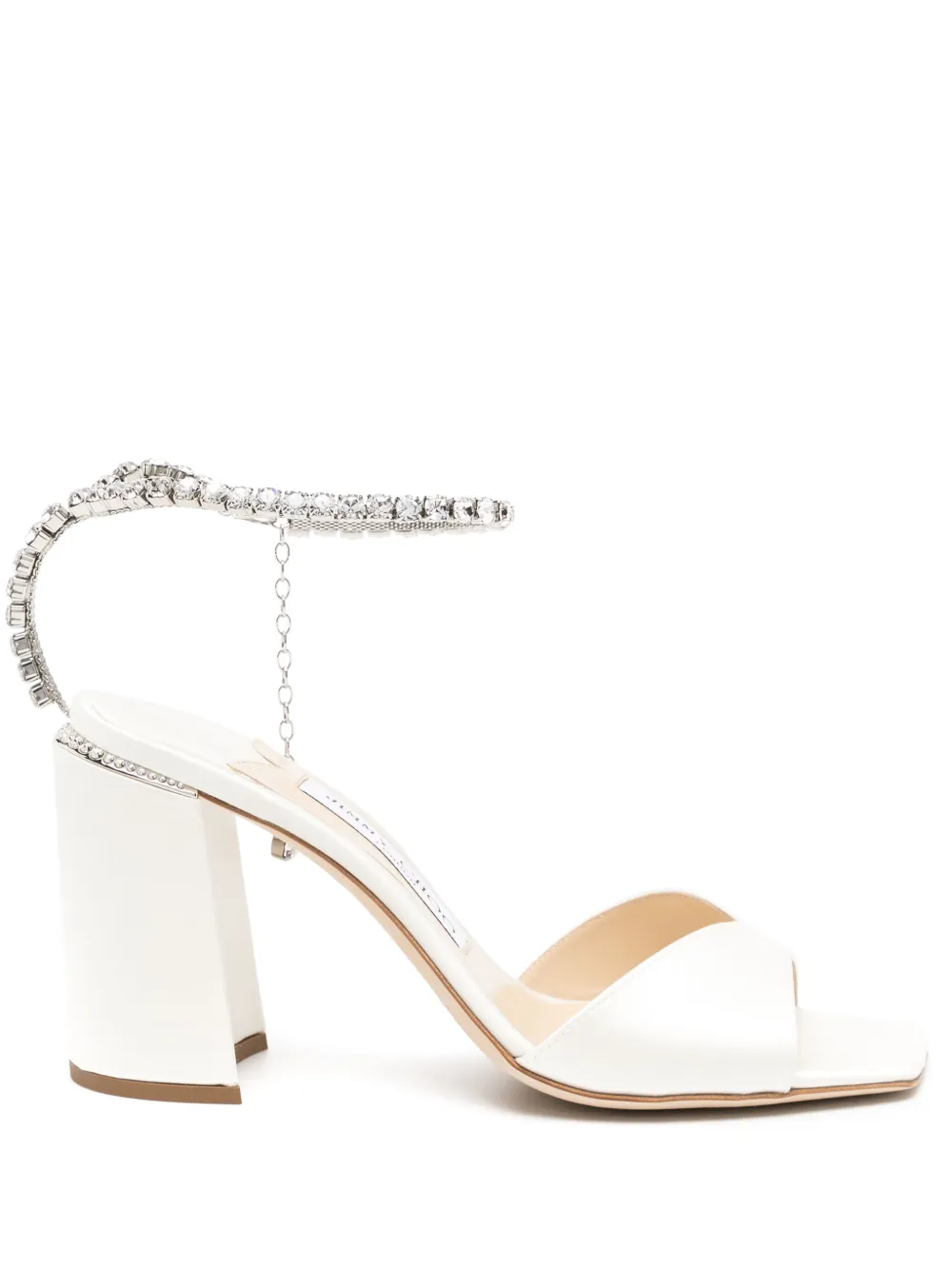 Босоножки Saeda 85 с кристаллами JIMMY CHOO, нейтральный