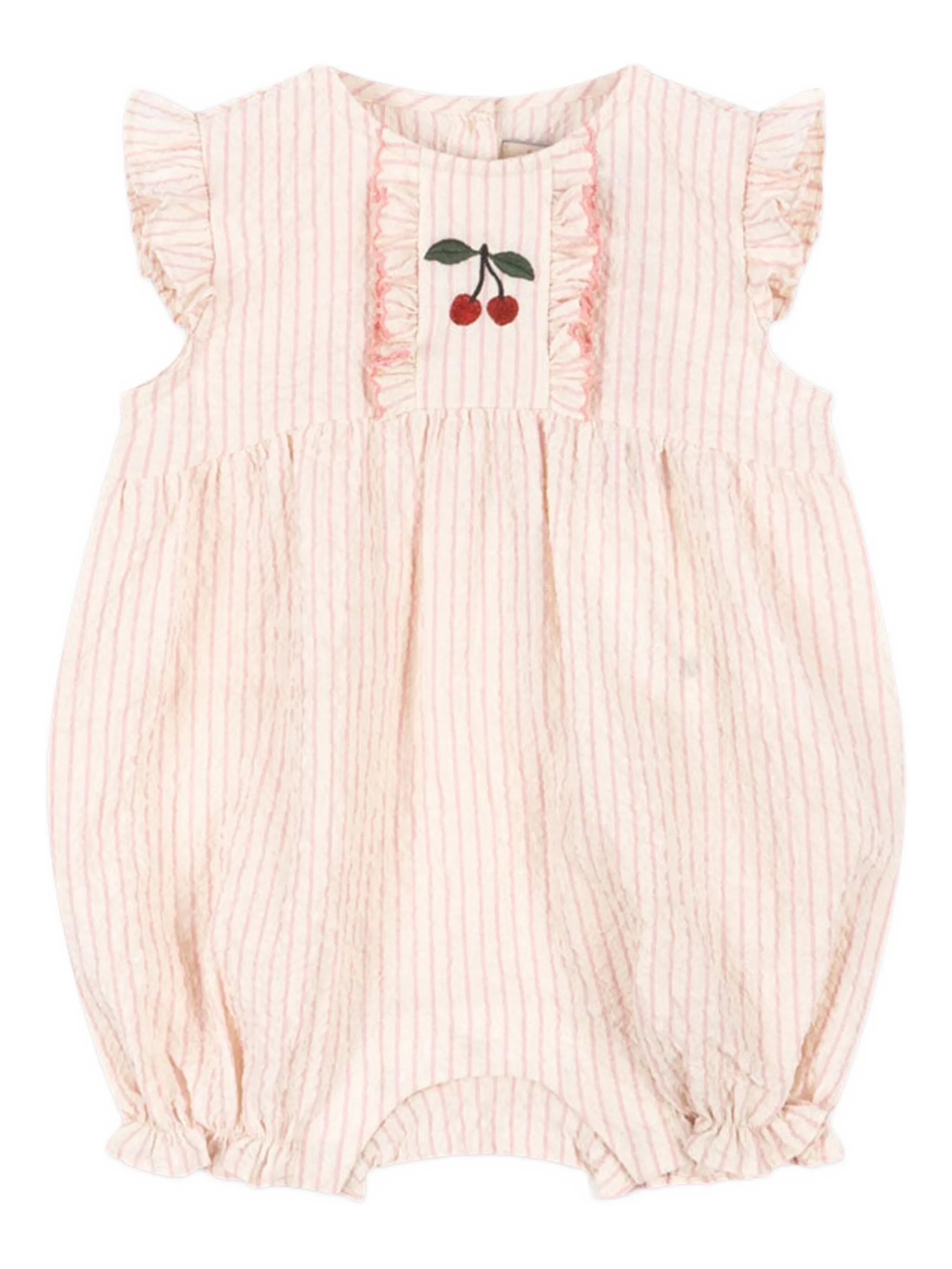 

Ромпер с оборками и вышивкой Konges Sløjd, розовый