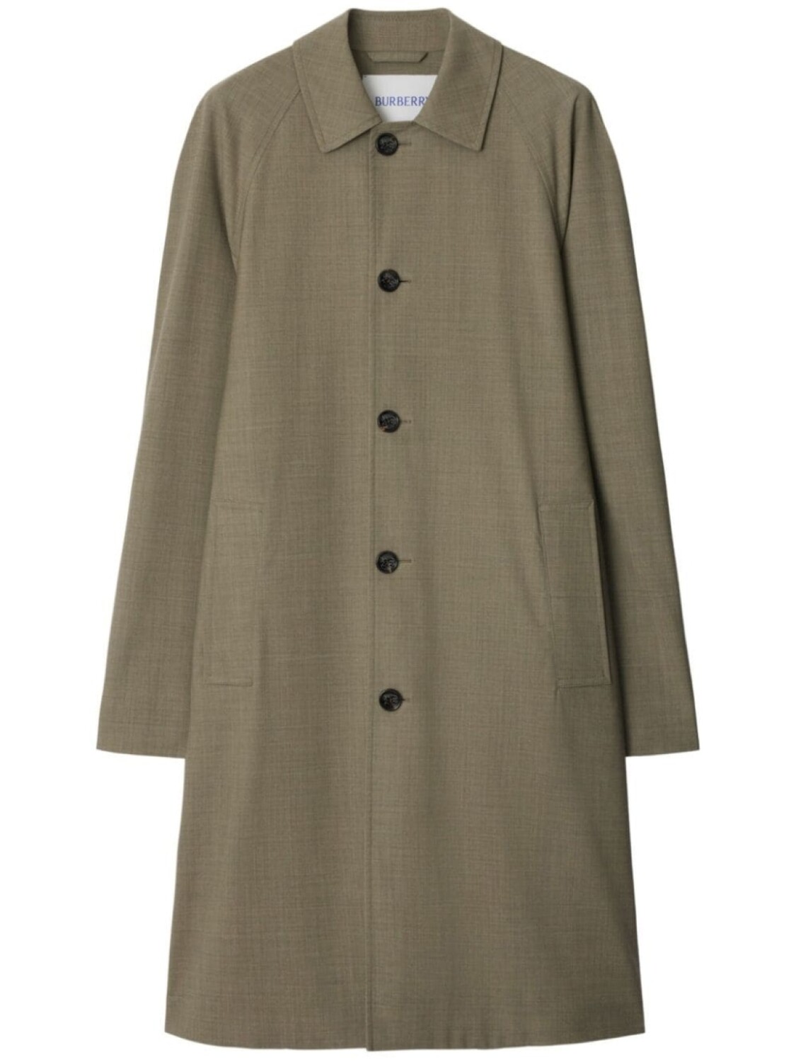

Burberry длинное пальто из эластичной шерсти, нейтральный цвет