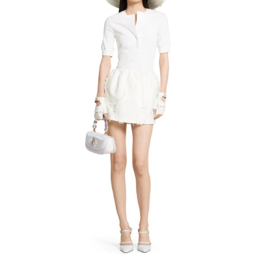 Футболка GUCCI Women's White Crew Neck, с круглым вырезом, белый — фото 4