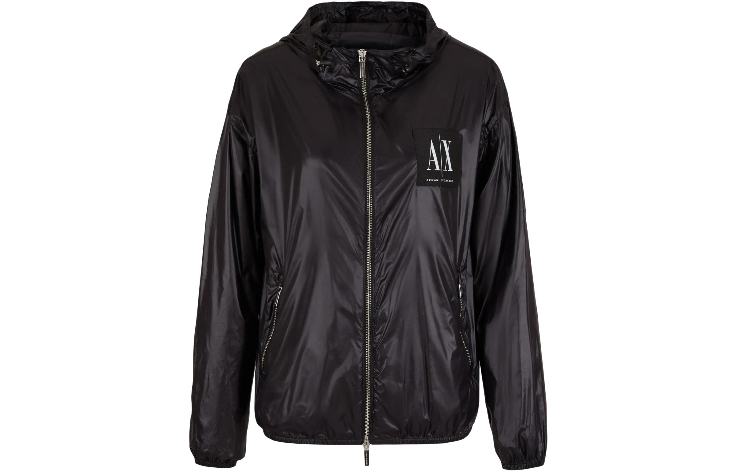 

ARMANI EXCHANGE AE SS24 Куртка женская, черная, Черный, ARMANI EXCHANGE AE SS24 Куртка женская, черная