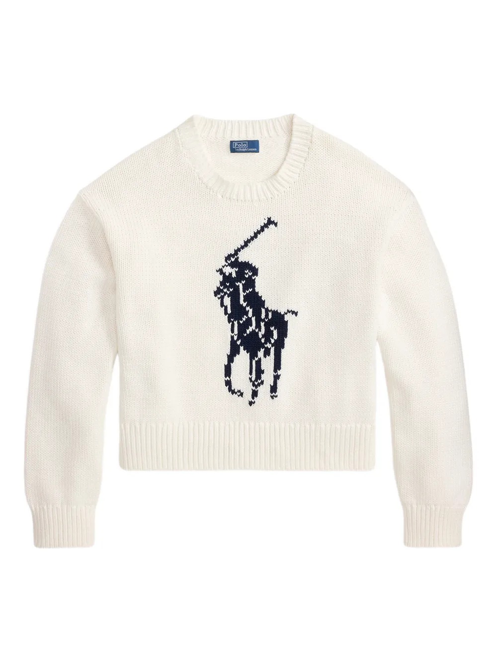

Трикотажный джемпер с логотипом Polo Ralph Lauren, белый