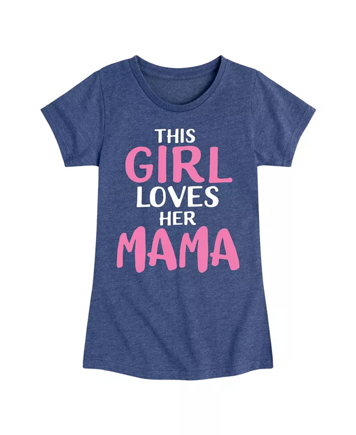 

Футболка с принтом "Big Girls This Girl Loves Her Mama" Hybrid Apparel, синий