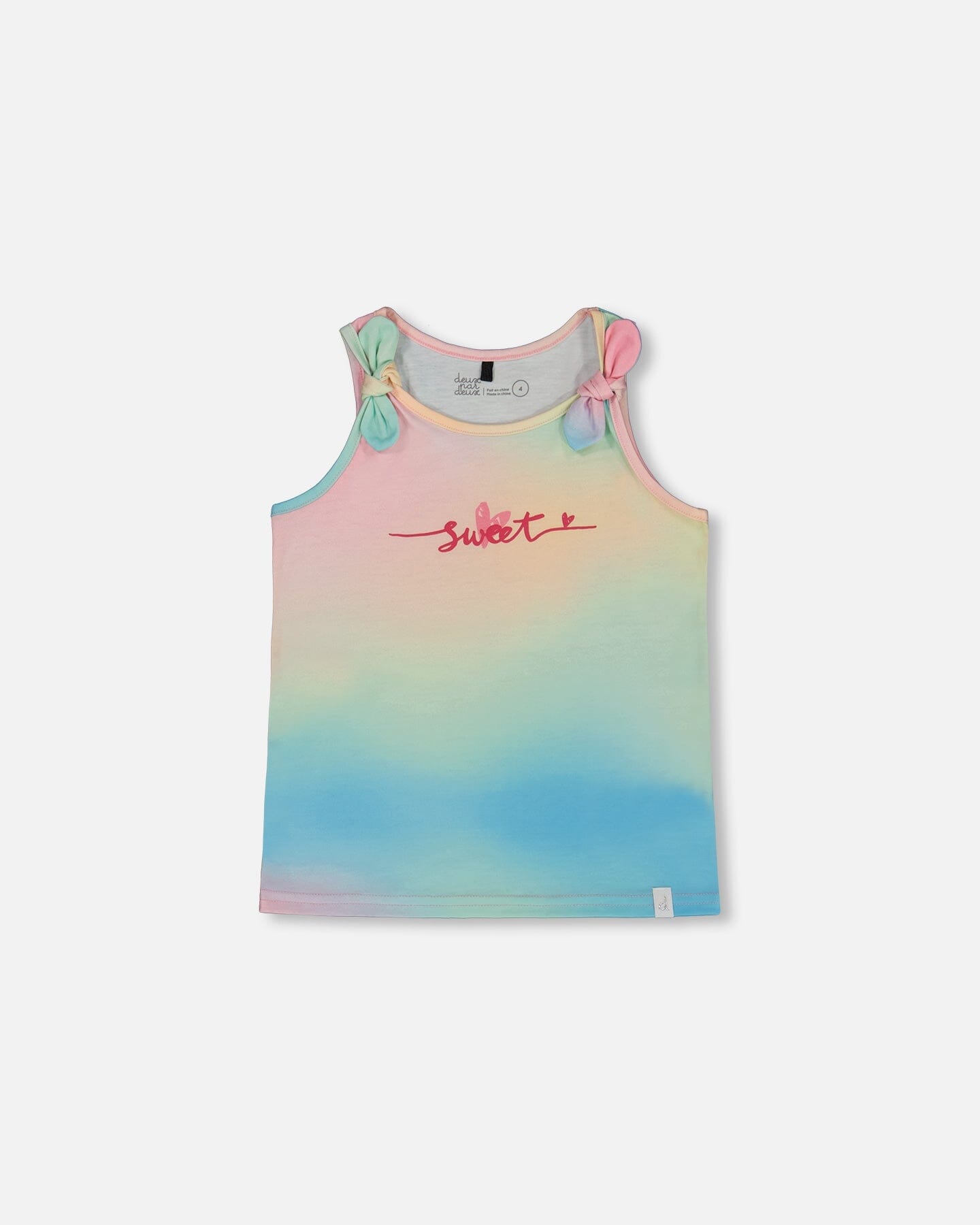 

Майка с разноцветными узелками Tie Dye Deux par Deux, цвет multicolored tie dye