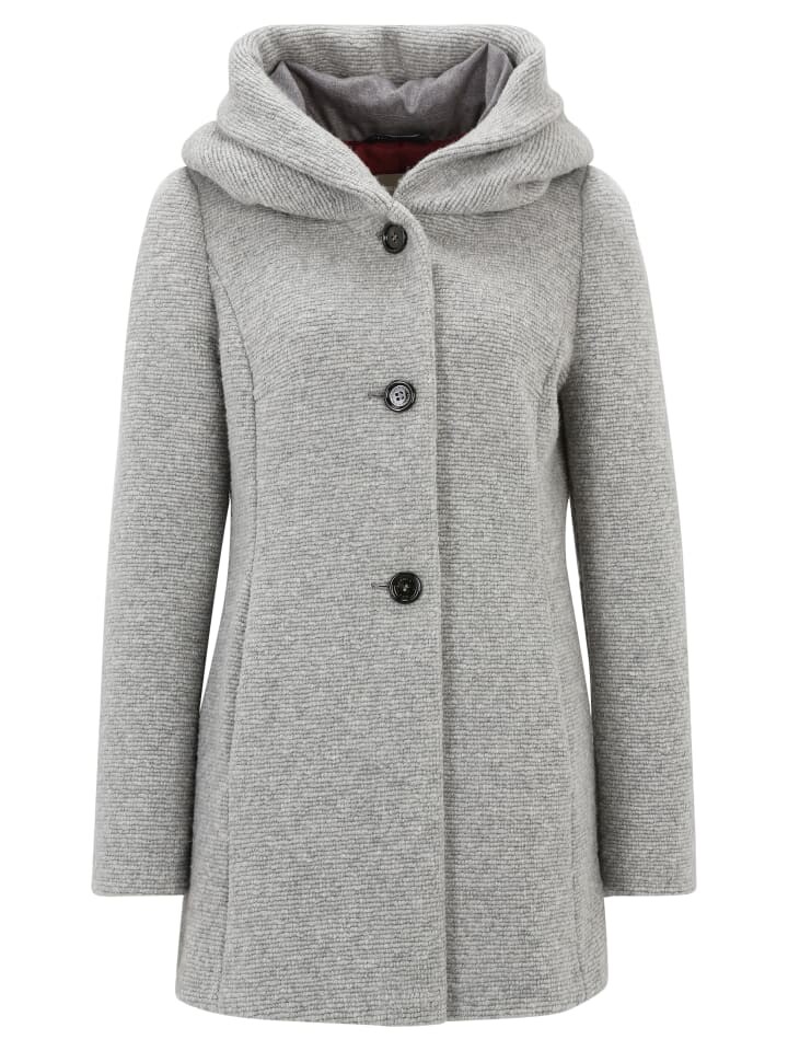 

Куртка из шерсти AMBER & JUNE miKapuze, цвет light grey melange