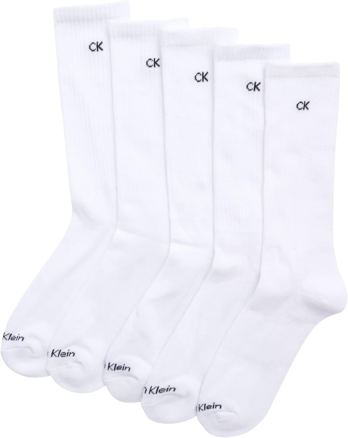 Мужские носки Calvin Klein Crew Socks - 10 пар дышащих спортивных носков с мягкой амортизацией для бега и спорта для мужчин, White — фото 2