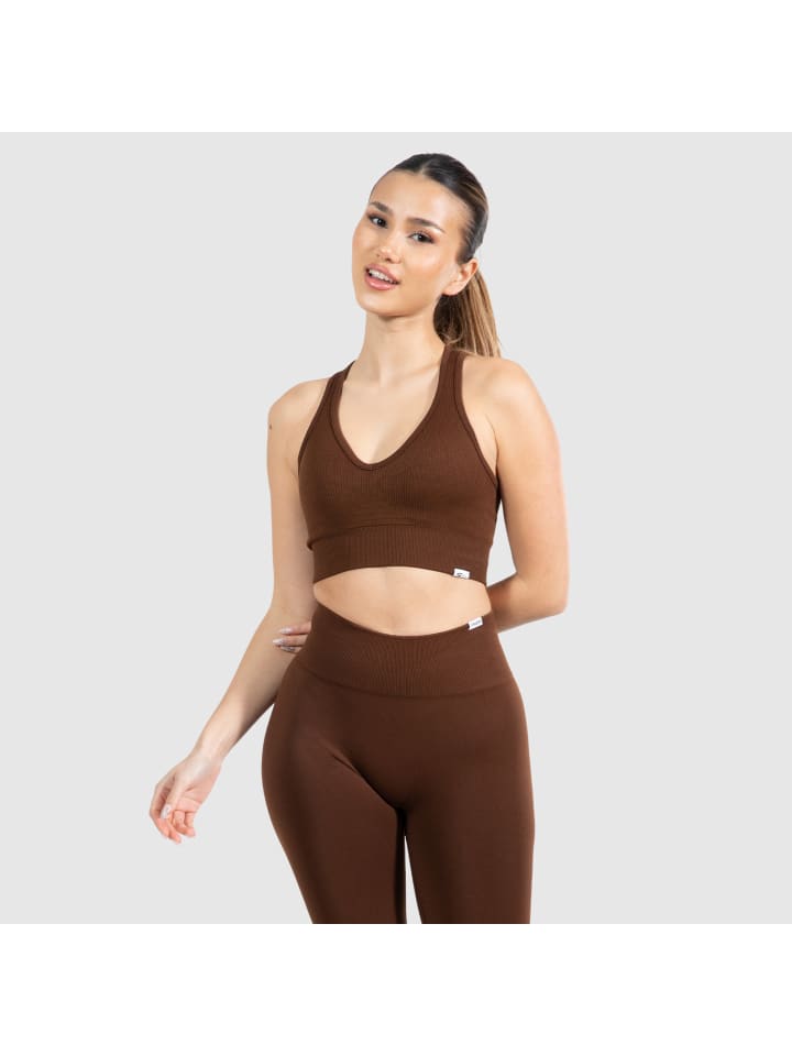 

SMILODOX Спортивный бюстгальтер Amaze Pro коричневого цвета