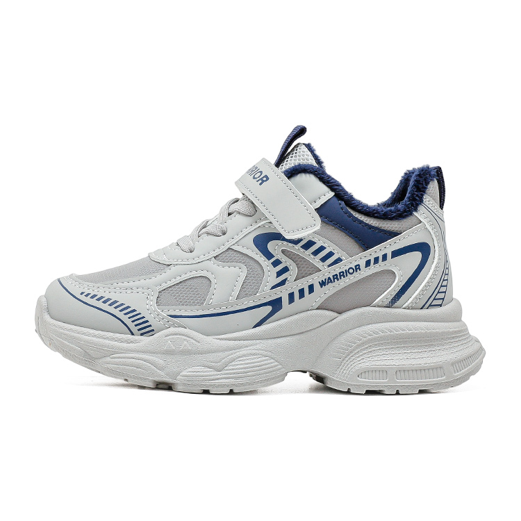 

Детские хлопковые кроссовки Slip Resistant, Height Increasing, Abrasion Resistant WARRIOR, темно-серый синий