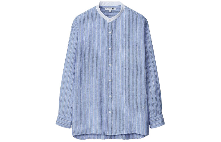 

Jw Anderson Jw Anderson Co-Branded Series Shirt Men Powder Blue Uniqlo, розовый/голубой