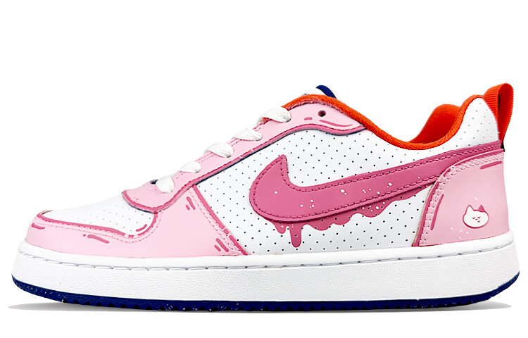 

Кроссовки Nike Court Borough Skateboard Shoes Women's Low-Top Pink, Белый, Кроссовки Nike Court Borough Skateboard Shoes Women's Low-Top Pink