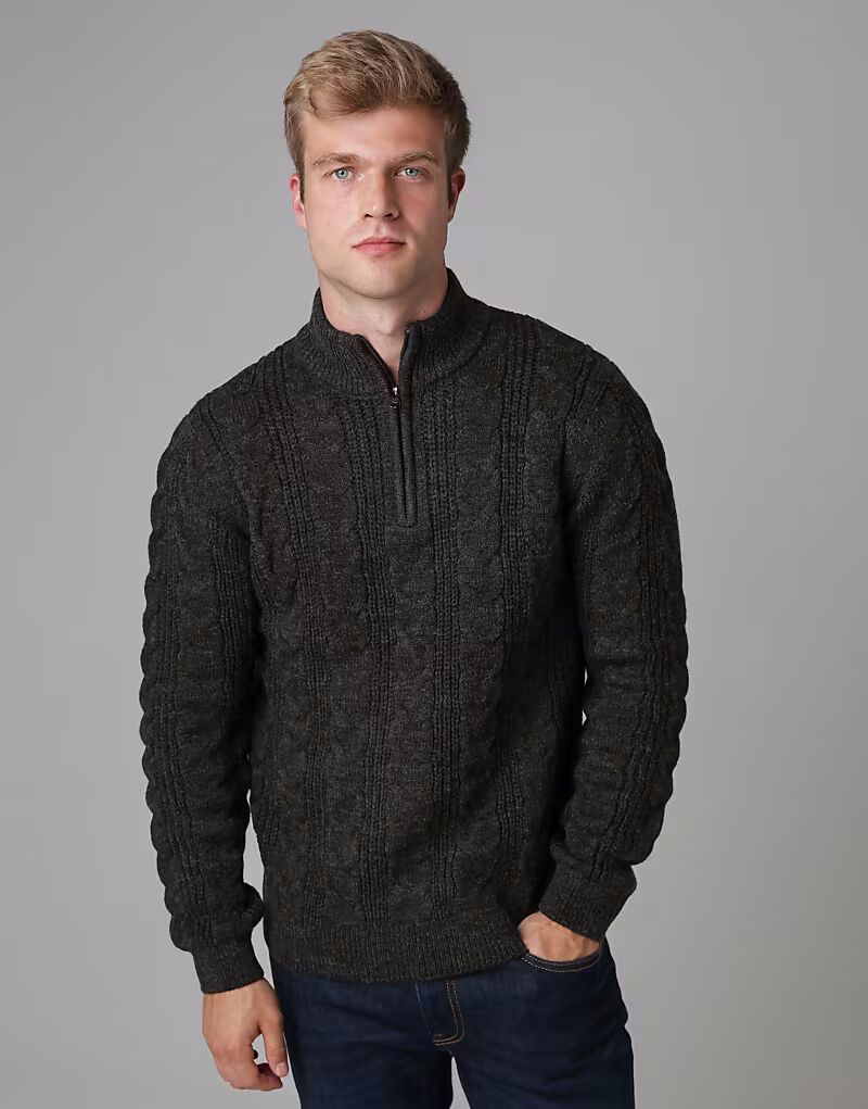 

Джемпер с застежкой-молнией 1/2, антрацитовый French Connection, темно-серый