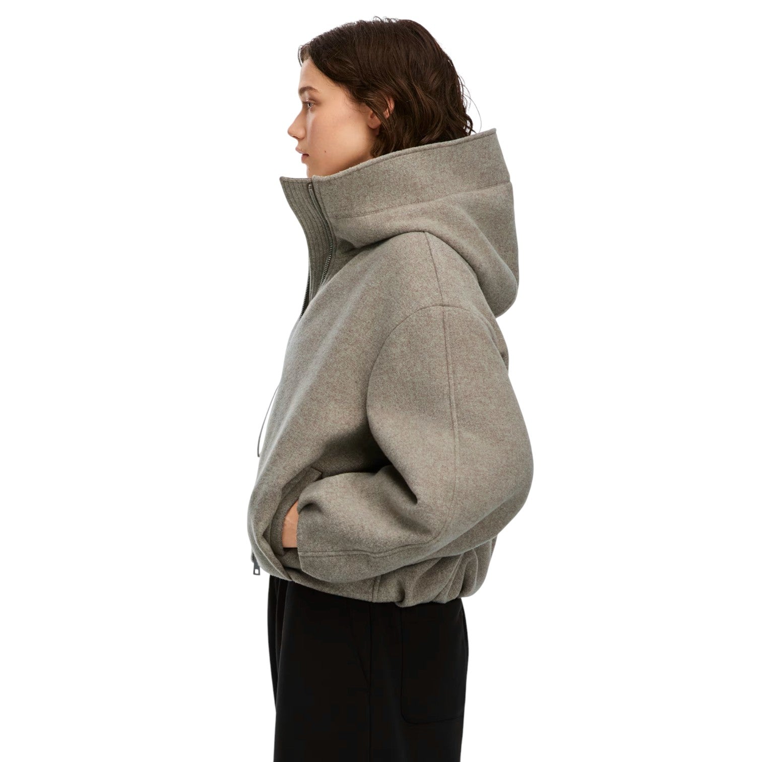(WMNS) Canada Goose Chilliwack Bomber Wool 'Dark Driftwood Heather' — фото 3