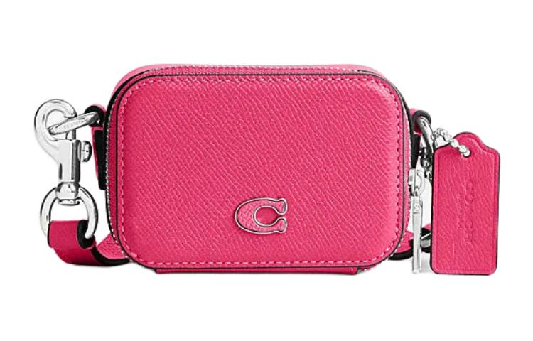 

COACH Мини-сумки через плечо из коровьей кожи, женские, ярко-сливово-красные