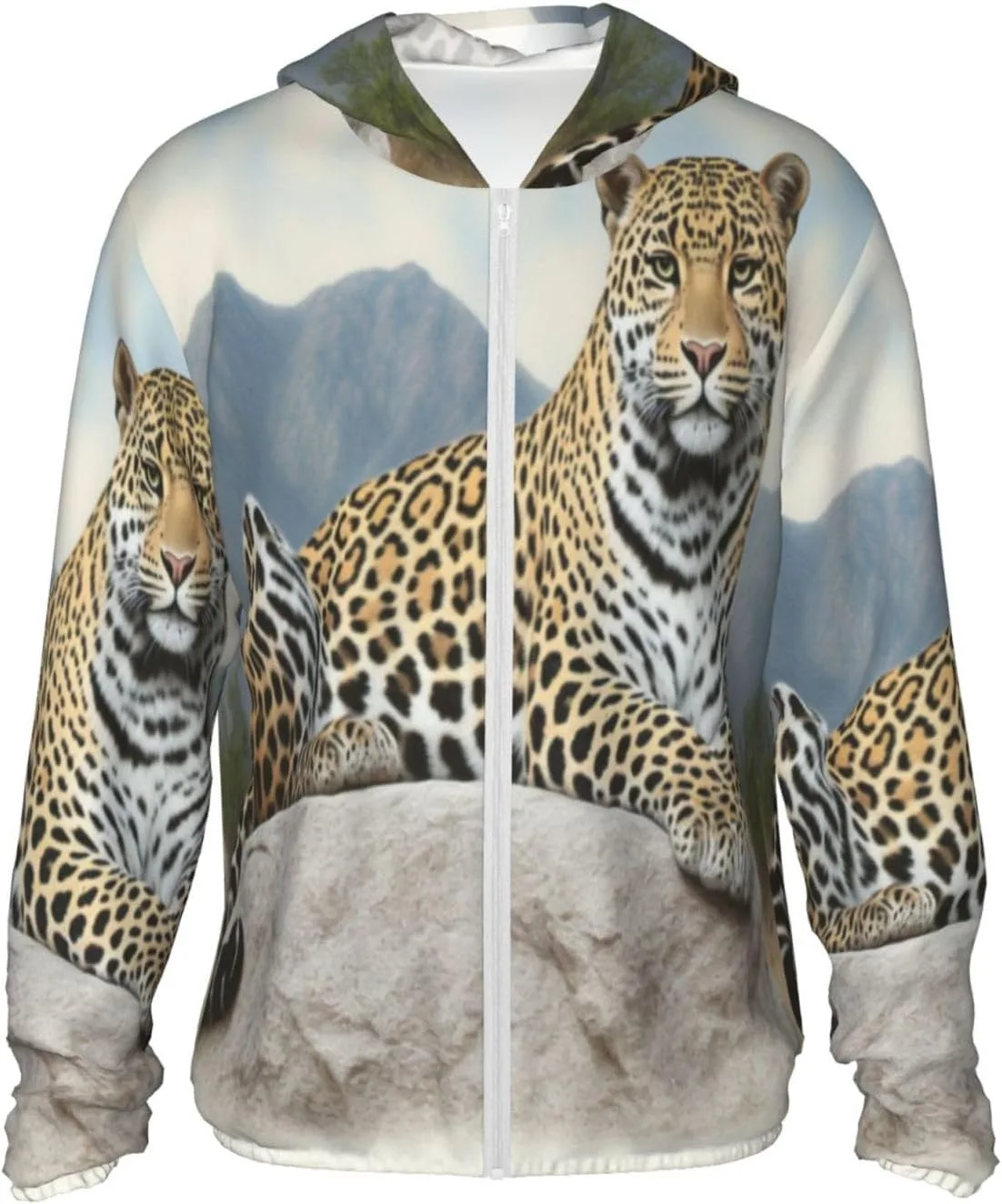 

Леопардовый худи с защитой от солнца для мужчин и женщин — легкая куртка на молнии с длинными рукавами HMBGFW