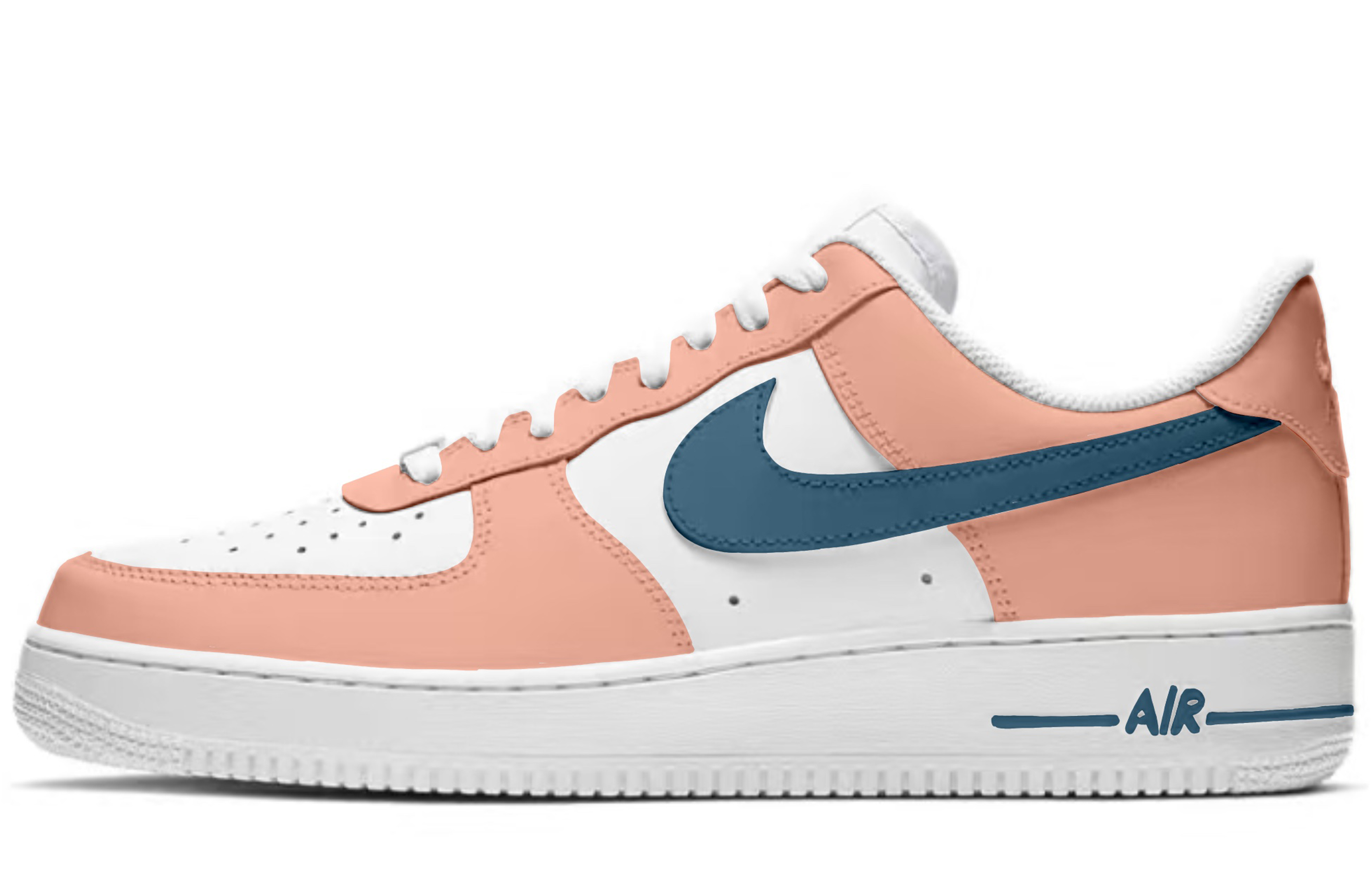 

Nike Кроссовки Air Force 1 Dreamy Orange с низким верхом, противоскользящие, износостойкие, мужские, сине-оранжевые