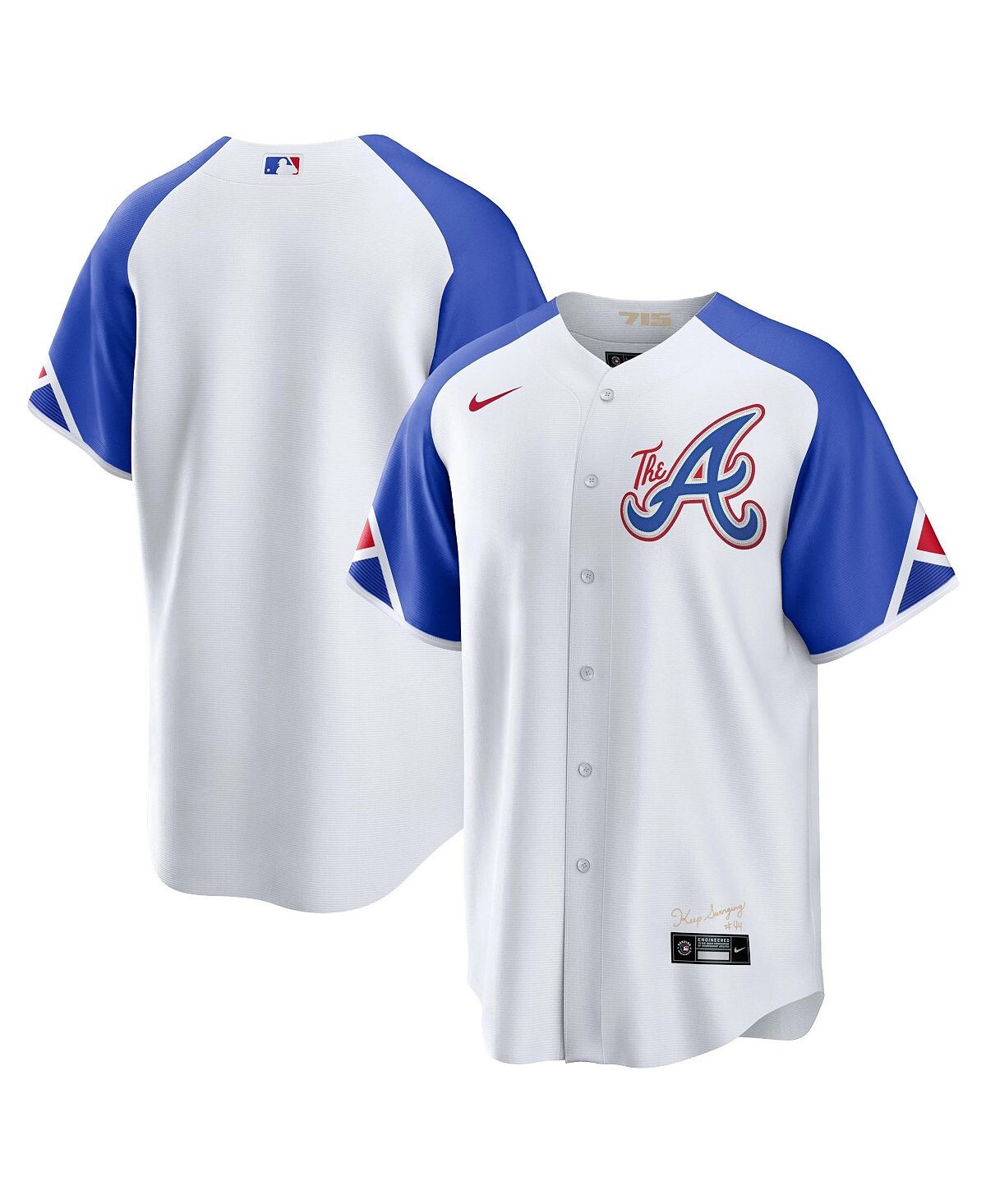 

Мужская белая футболка Atlanta Braves 2023 City Connect Replica Nike, Белый, Мужская белая футболка Atlanta Braves 2023 City Connect Replica Nike
