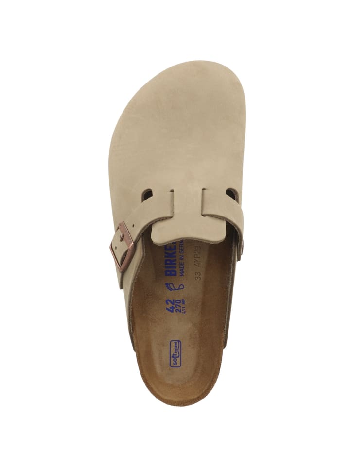 Сабо Birkenstock Clogs Boston SFB geöltes Naturleder Weichbettung normal, светло-коричневый — фото 2