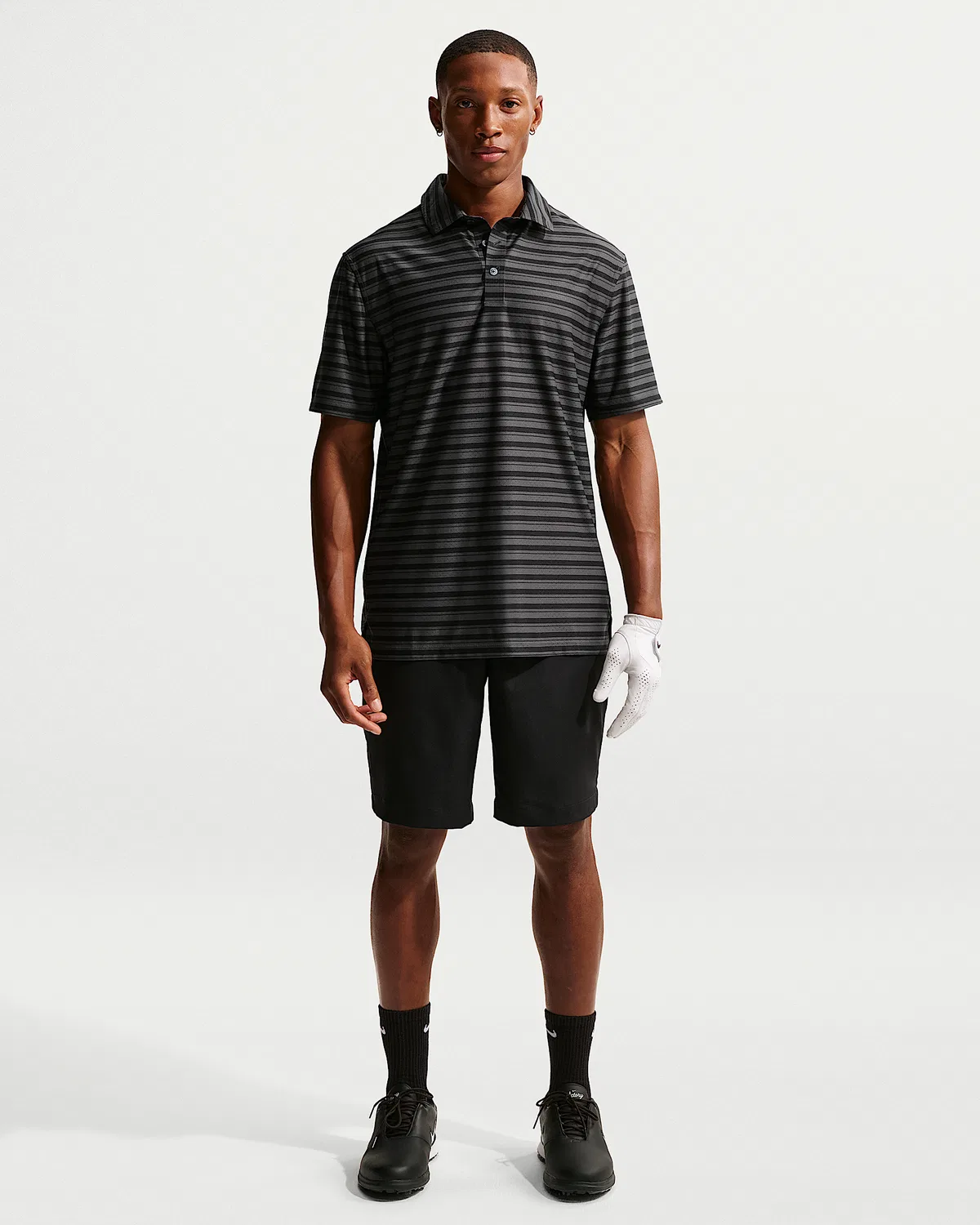 Мужское поло Nike Tailored Performance Dri-FIT Golf, Black/Anthracite/Black — фото 4