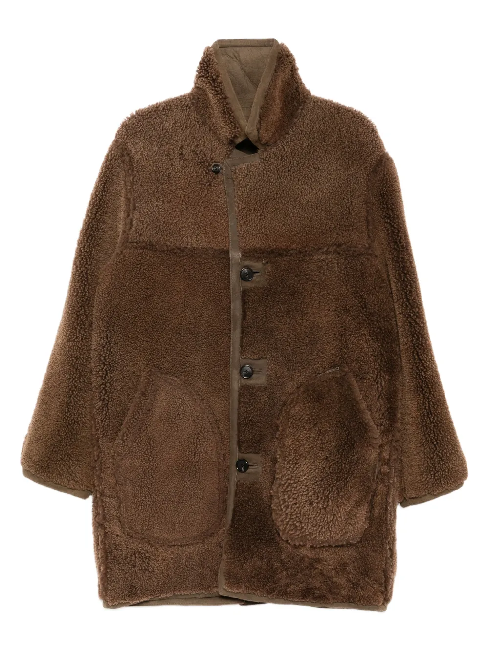 

Двустороннее пальто из овчины BODE, коричневый