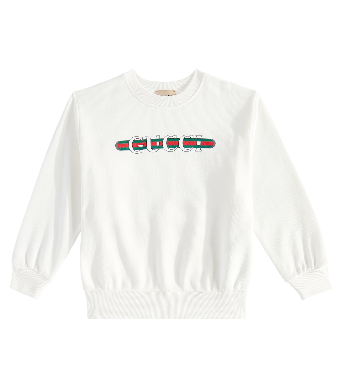 

Хлопковая толстовка с принтом Gucci Kids, New White/Mc