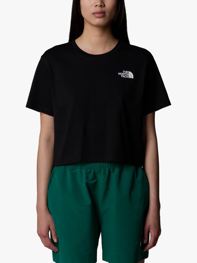 

Укороченная простая футболка-купол The North Face, черный