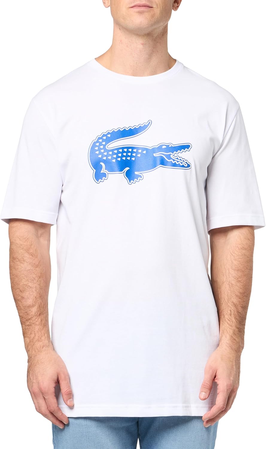 

Мужская футболка Lacoste для высокой посадки, с круглым вырезом, коротким рукавом, стандартным кроем и фирменной символикой, White/Kingdom, Белый, Мужская футболка Lacoste для высокой посадки, с круглым вырезом, коротким рукавом, стандартным кроем и фирме