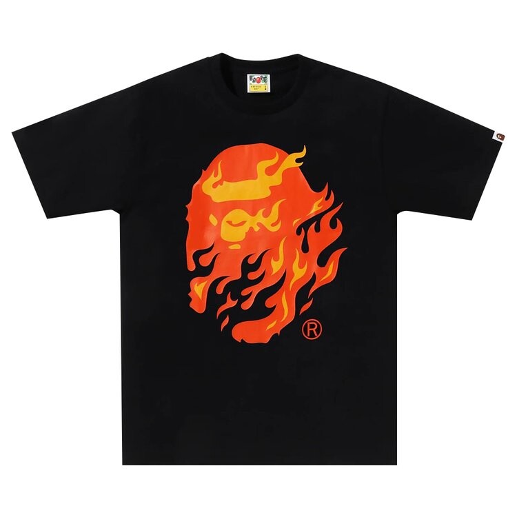 

Футболка BAPE Flame Ape Head Tee, цвет Black/Red