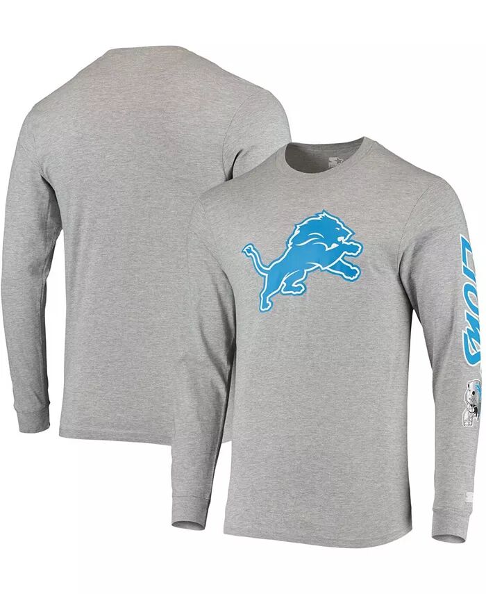 

Мужская серая футболка с длинным рукавом Detroit Lions Halftime Starter