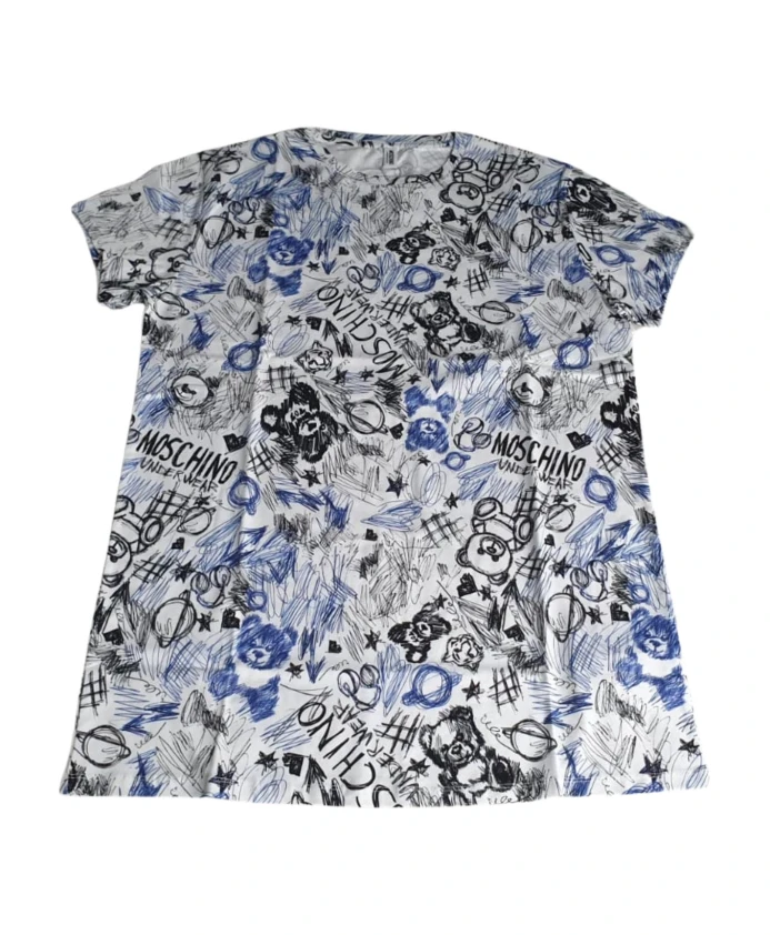 

Белая хлопковая футболка Underbear Moschino, мультиколор, Белый, Белая хлопковая футболка Underbear Moschino, мультиколор