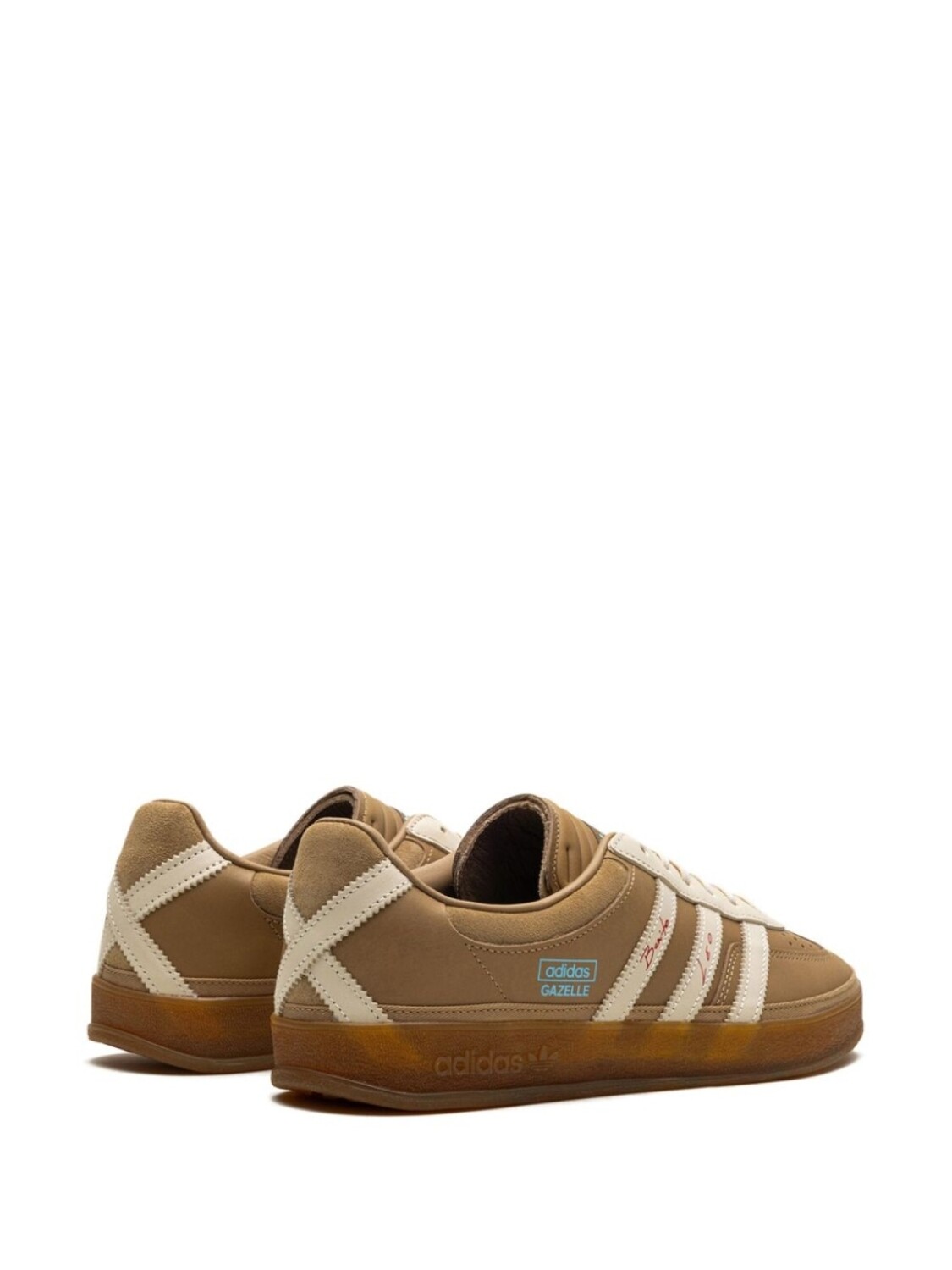 Кроссовки Adidas x Bad Bunny x Lionel Messi Gazelle Indoor "Картонные", коричневый — фото 3