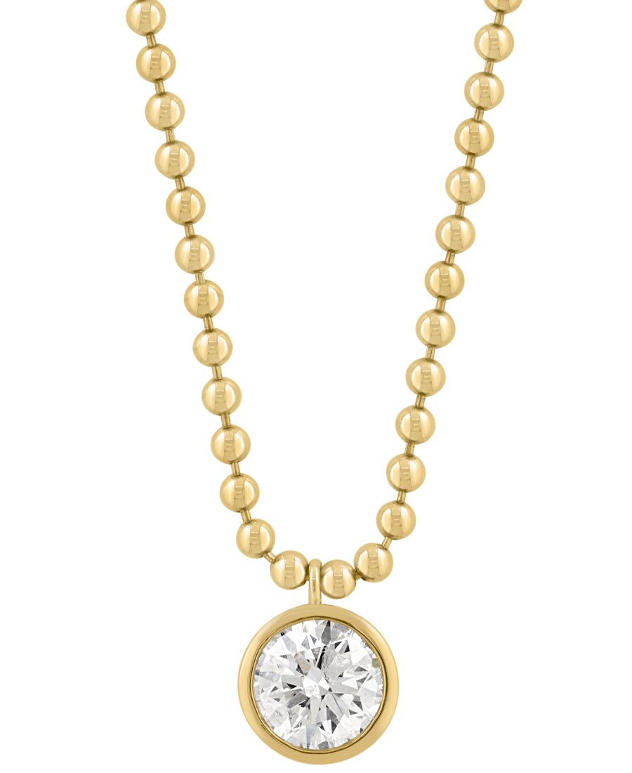 

Колье с выращенными в лаборатории бриллиантами (1 карат) в оправе из 14-каратного желтого золота EFFY Collection, 14k Yellow Gold