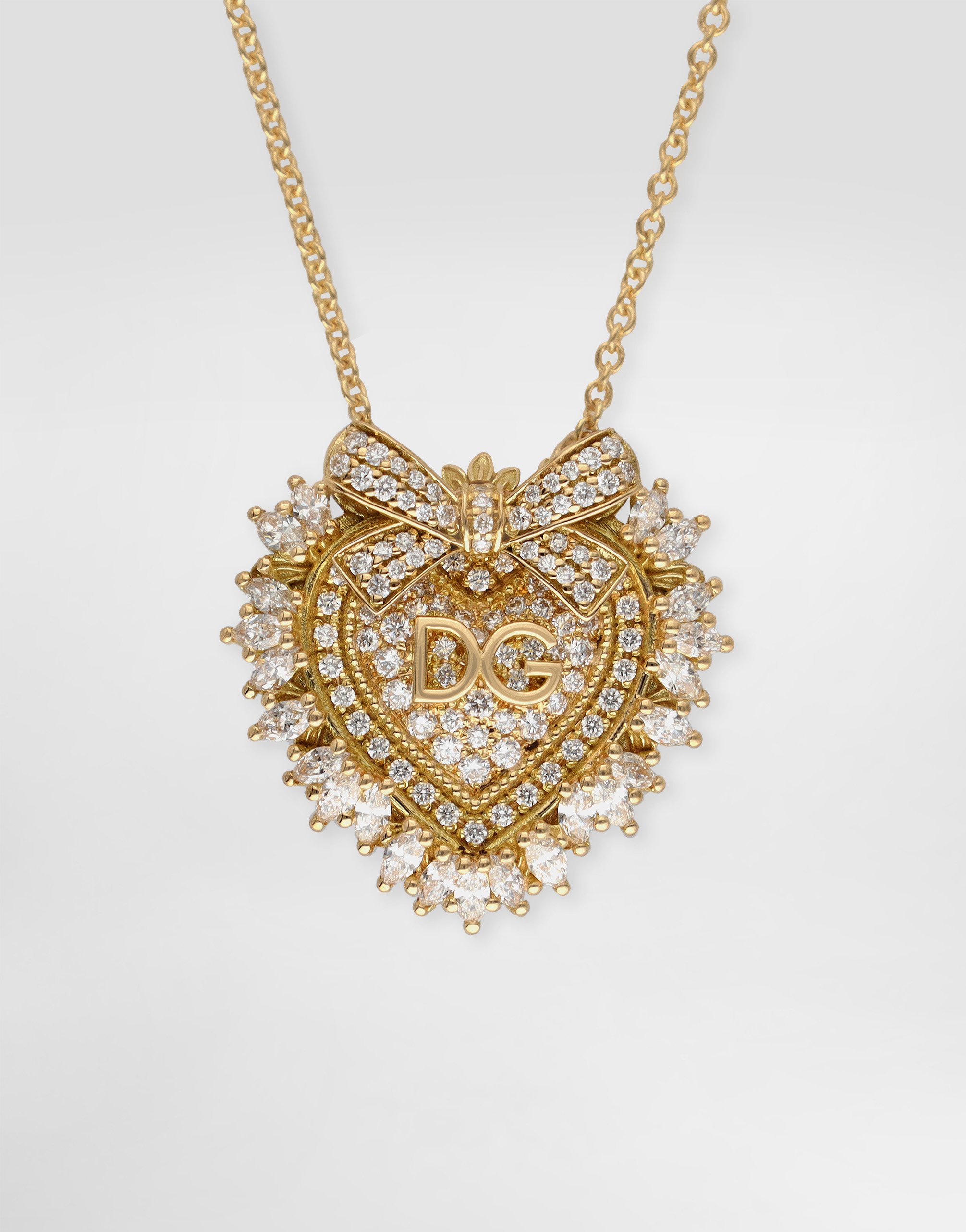 Колье devotion из желтого золота 750 пробы с бриллиантами Dolce & Gabbana, золото — фото 2