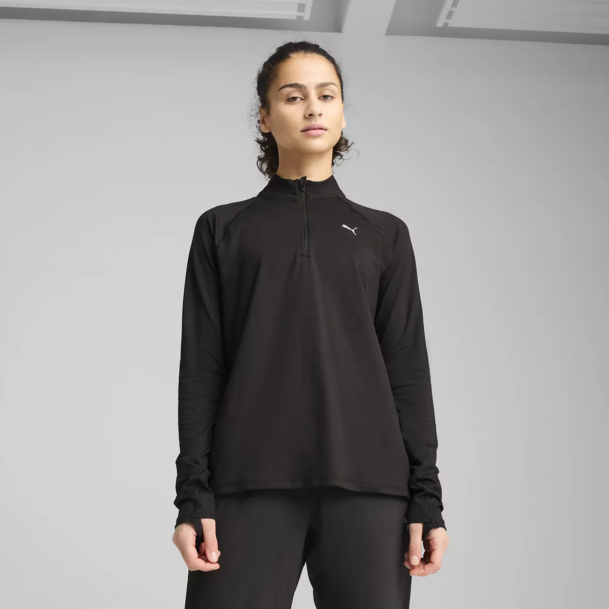 

Женская толстовка Puma W Run Velocity Cloudspun с застежкой-молнией 1/4, черный