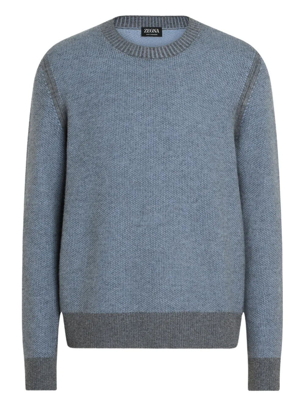 

Кашемировый свитер с круглым вырезом Zegna, синий