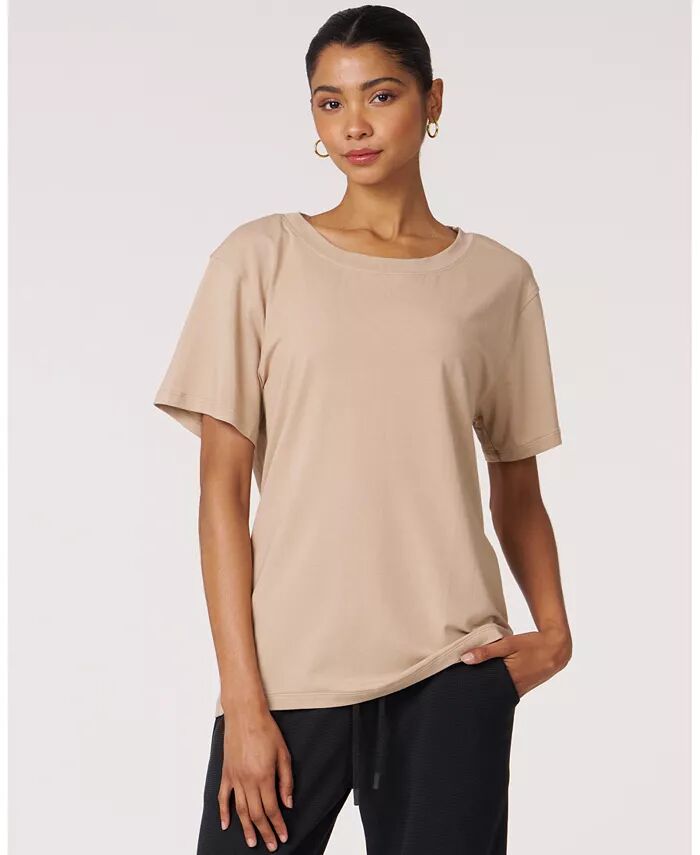 

Женский топ Rebody Essentials oversize с коротким рукавом Rebody Active, коричневый/бежевый