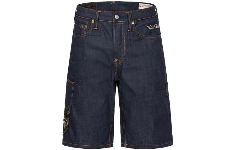 

Джинсовые шорты мужские джинсовые синие Evisu, синий