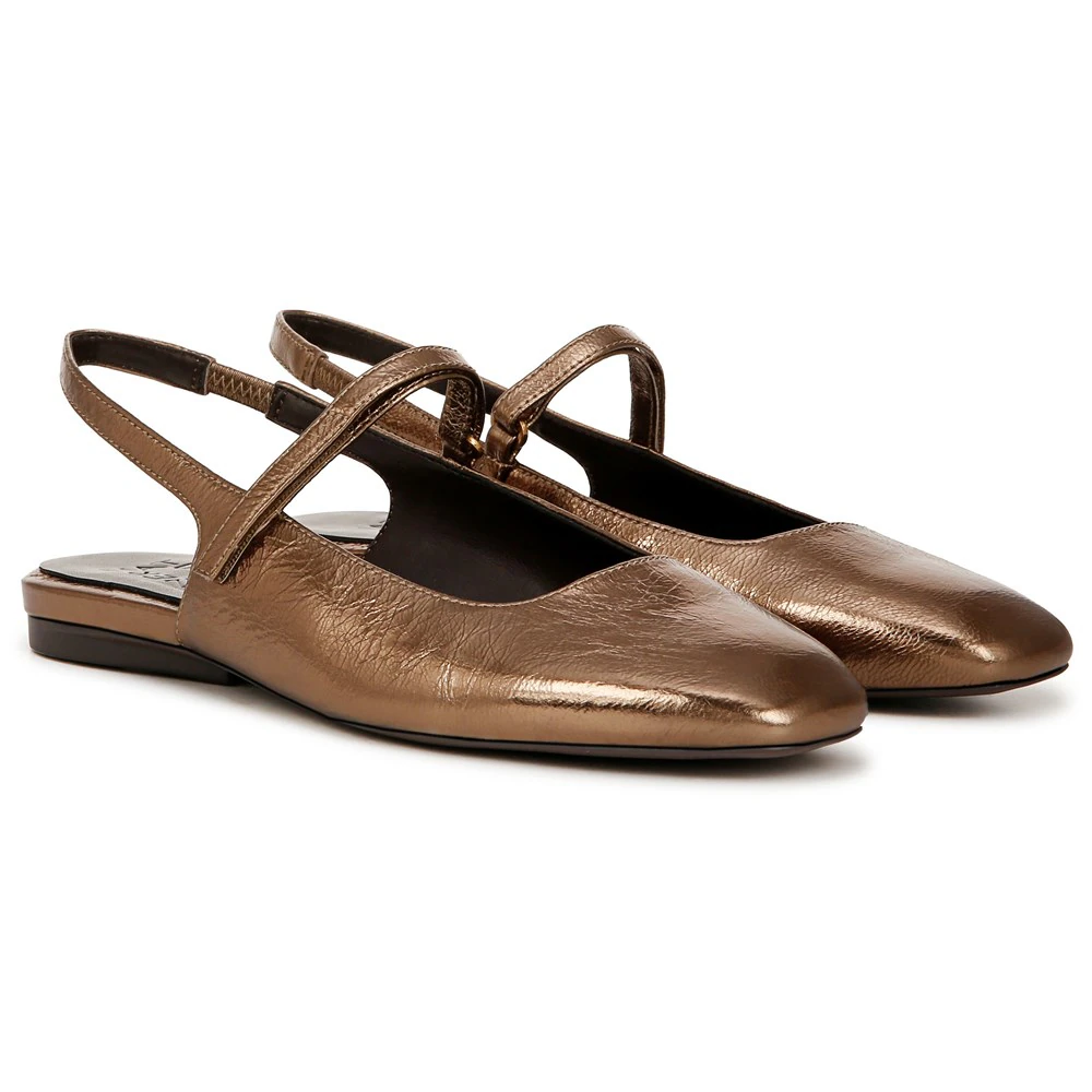 Балетки на ремешке "мэри джейн" сзади Connie Naturalizer, old gold leather