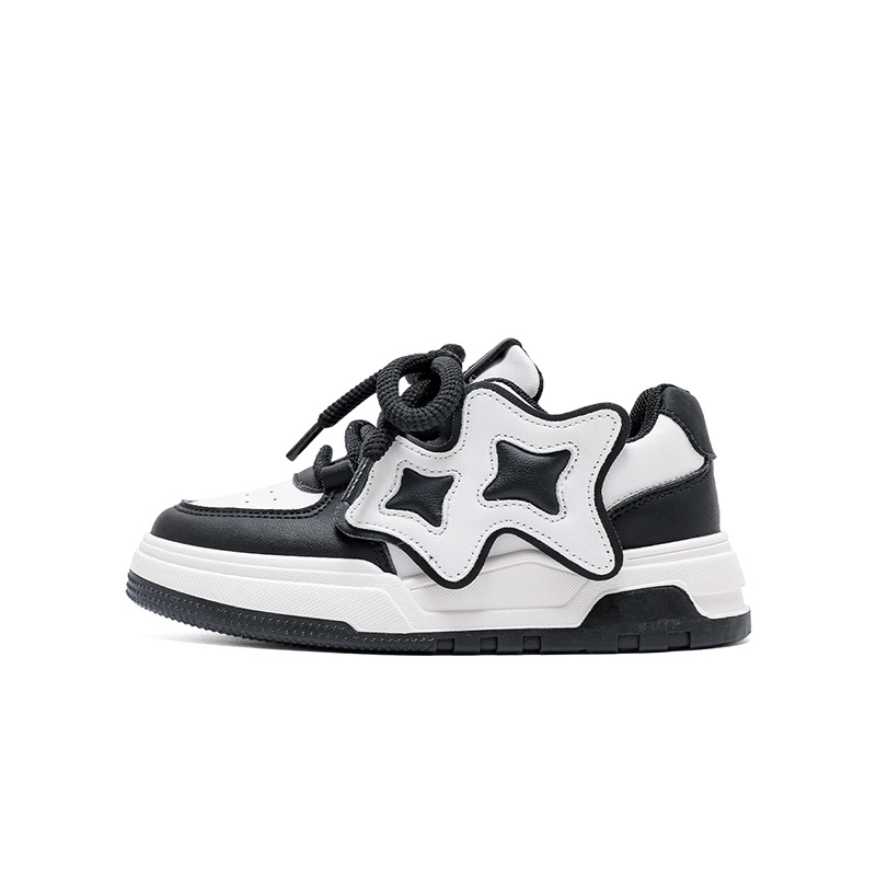 

Низкие детские кроссовки для скейтбординга, подходят для детей младшего школьного возраста FAIRWHALE, черный/белый