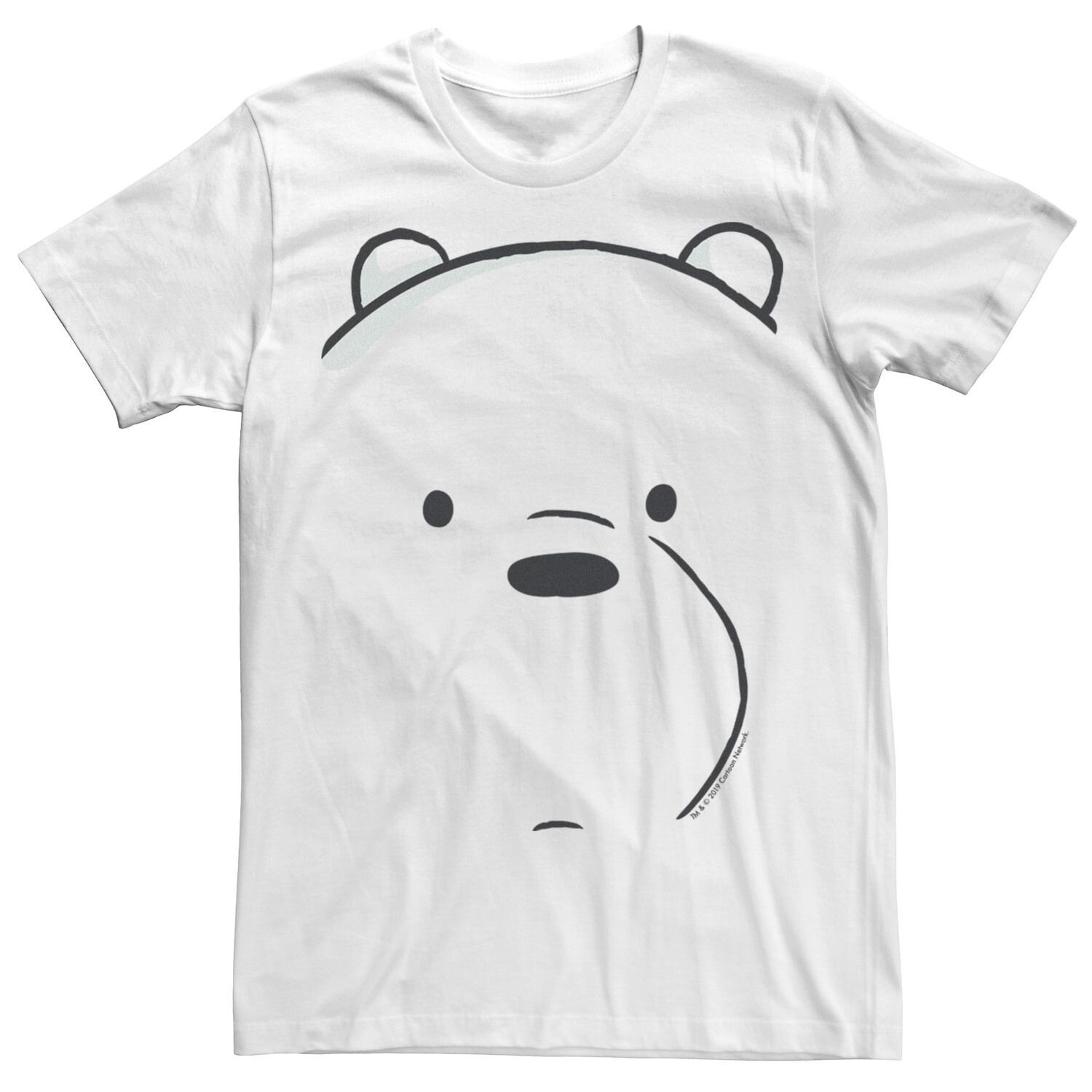 

Мужская футболка CN We Bare Bears Ice Bear с большим лицом Licensed Character