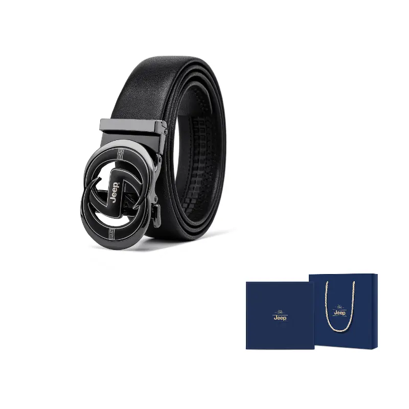 

Ремень мужской из кожи Top Grain Cow Leather, цвет Gunmetal, ширина 3,5 см Jeep, черный plain weave