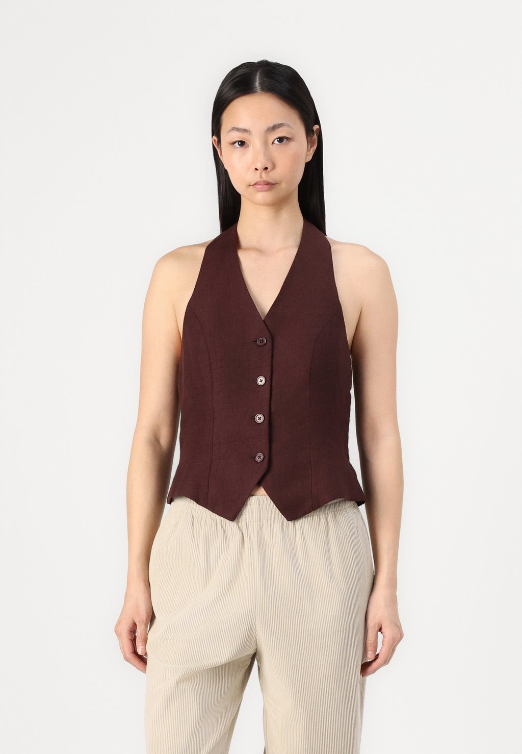 

Топ CLARITTA HALTERNECK WAISTCOAT MSCH Copenhagen, Fudge