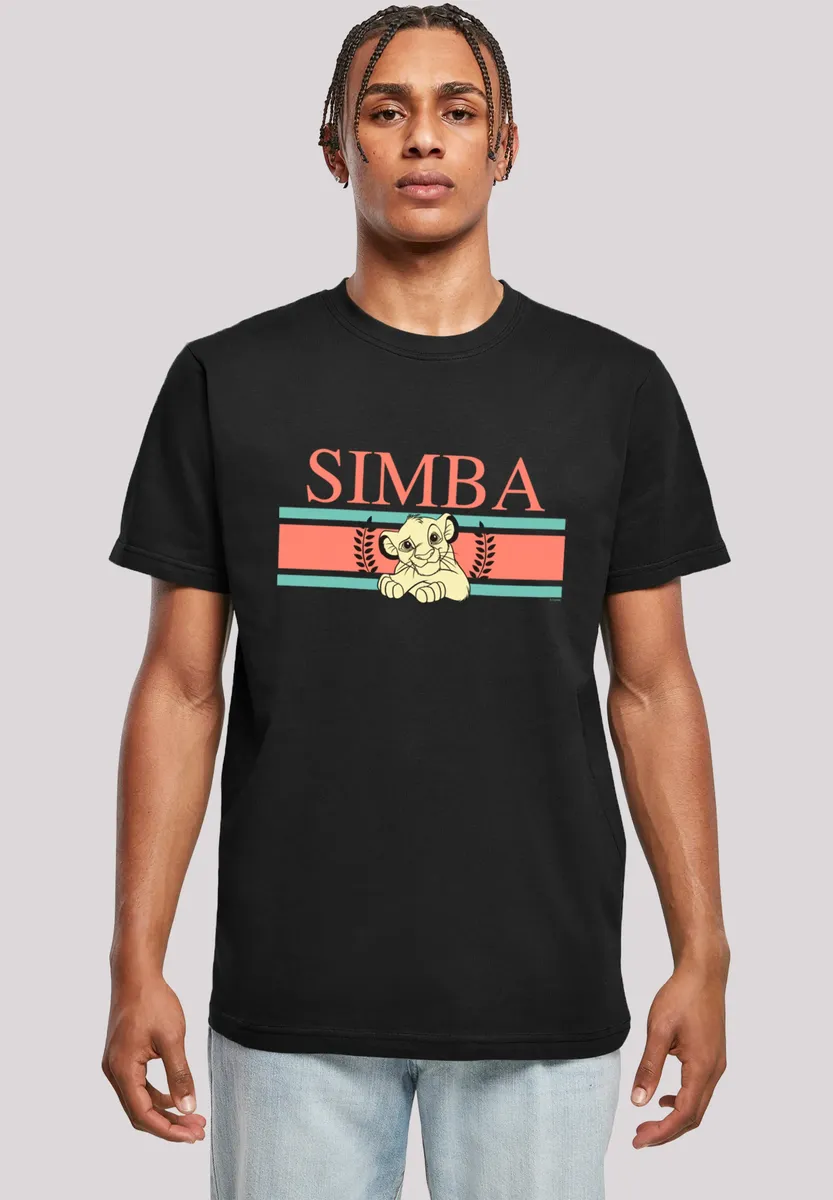 

F4NT4STIC Футболка "Disney King Lion King Simba Stripes", принт, черный