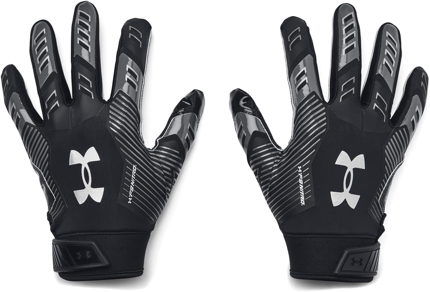 

Перчатки Under Armour Men's F9 Nitro Football Gloves, Black/Castlerock/Metallic Silver