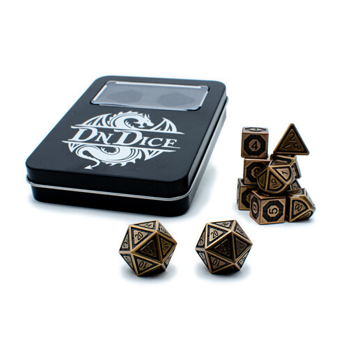 

Игровые кубики Dndice Dragon Core: Clockwork Gold Dice Set DNDice