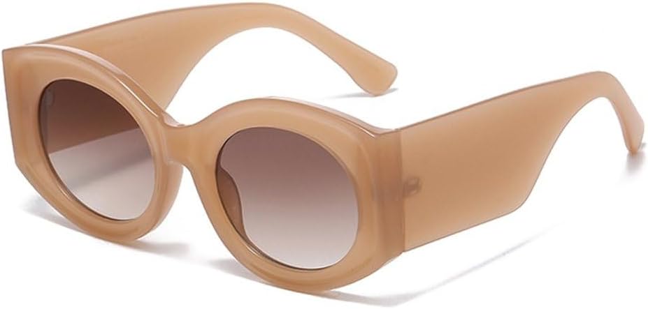 

Модные женские солнцезащитные очки большого овального размера в стиле ретро, ​​с прозрачными линзами, защита от УФ-излучения UV400; мужские солнцезащитные очки с градиентным переходом цвета SKFGNX, Jelly Tea Tea