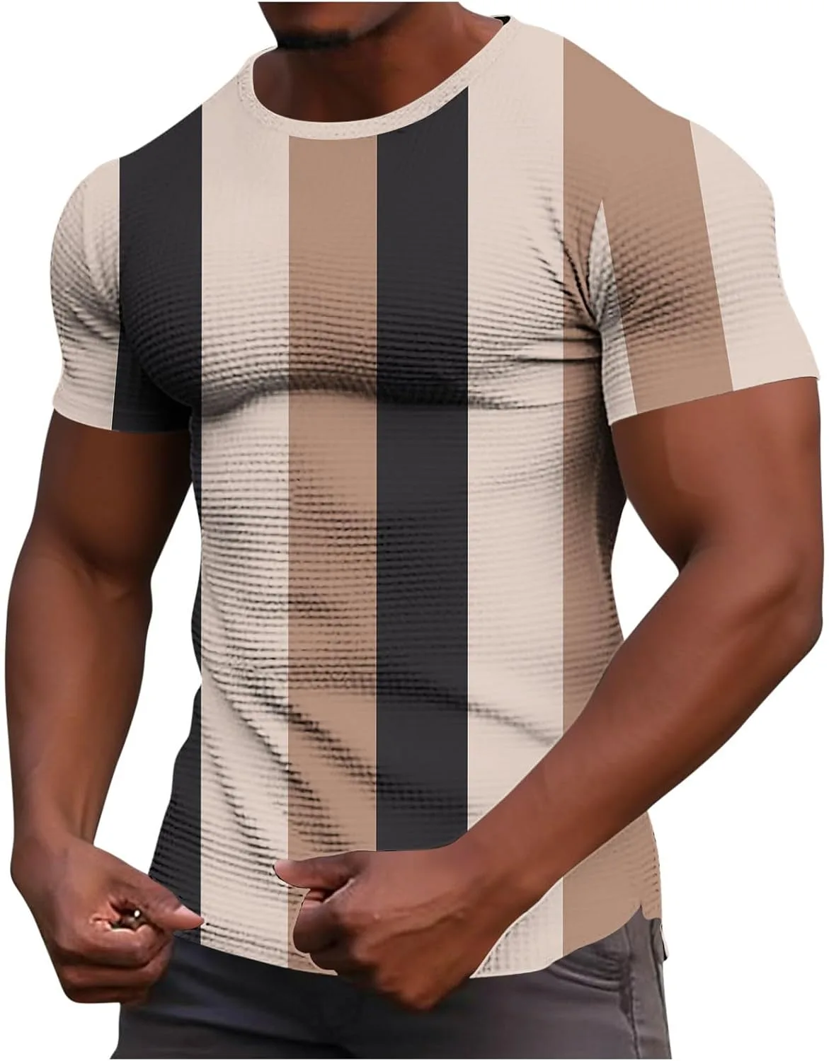 

Футболка мужская Color Block Casual Loose Stretchy