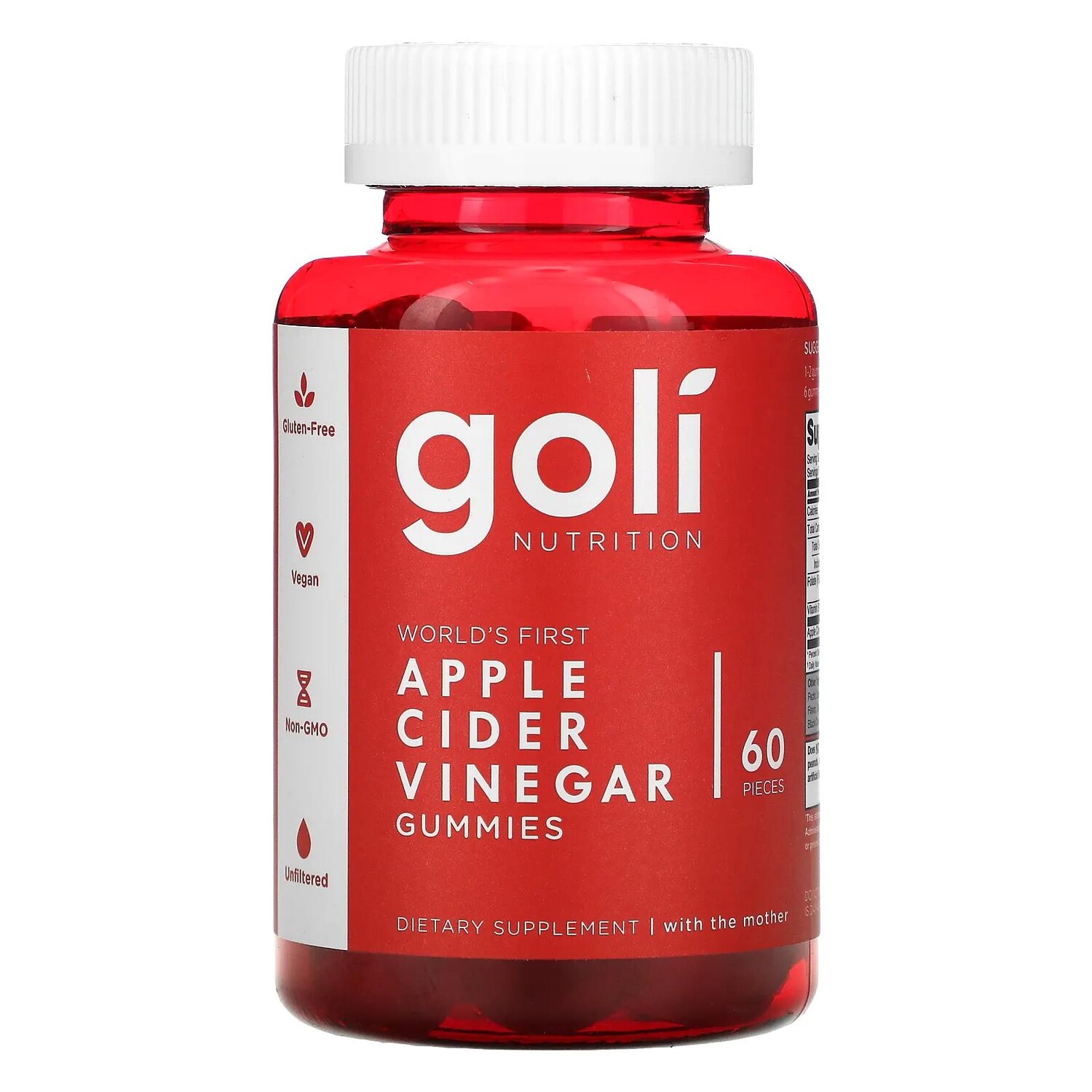 

Goli Nutrition Apple Cider Vinegar Gummies 60 Pieces
