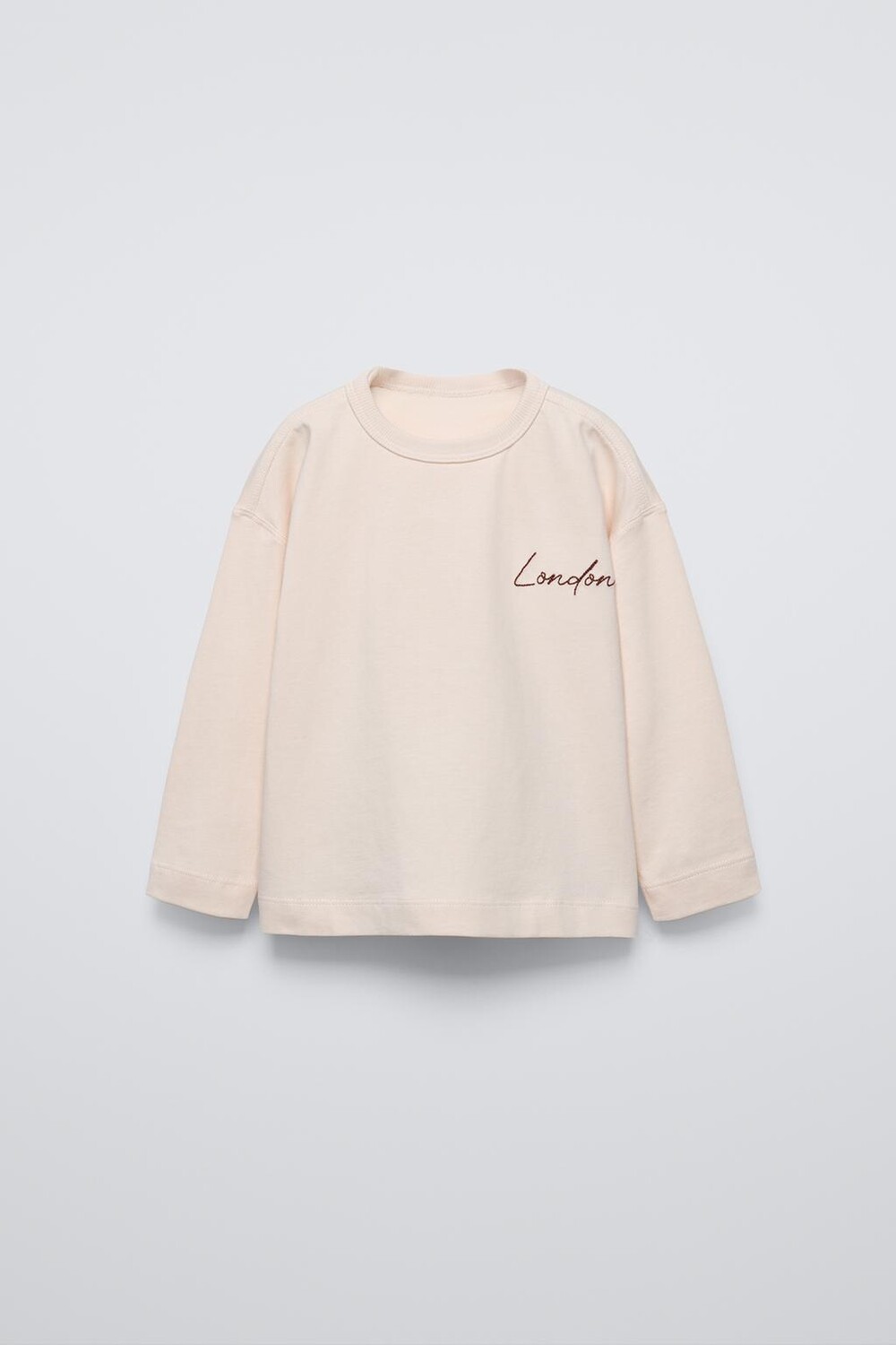 

Вышитая футболка ZARA, экрю