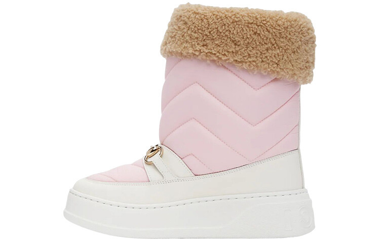 Ботинки Gucci Ankle женские, белый / розовый